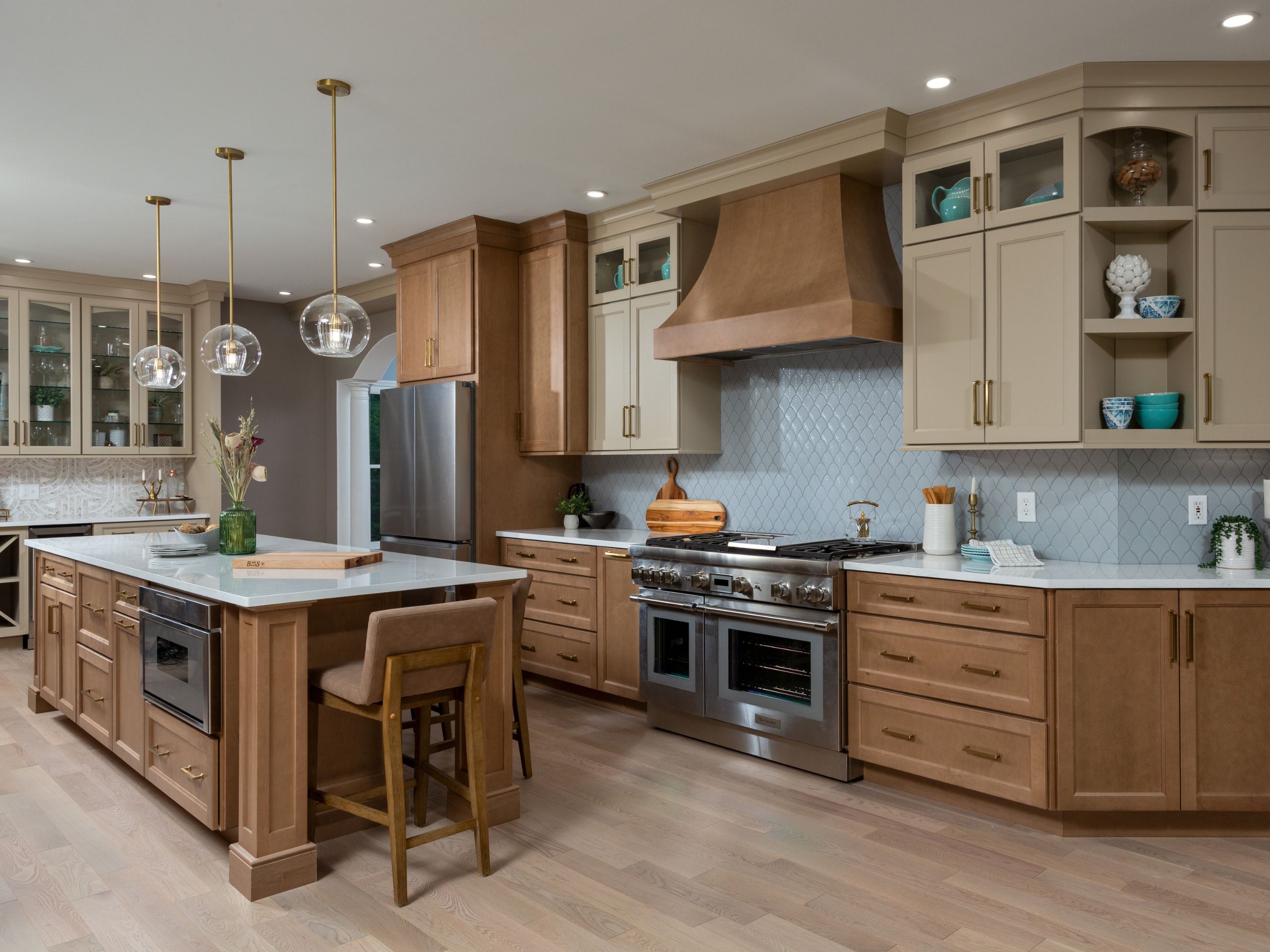 Image of a luxury Kitchen Remodel featuring biscotti and beige cabinetry
